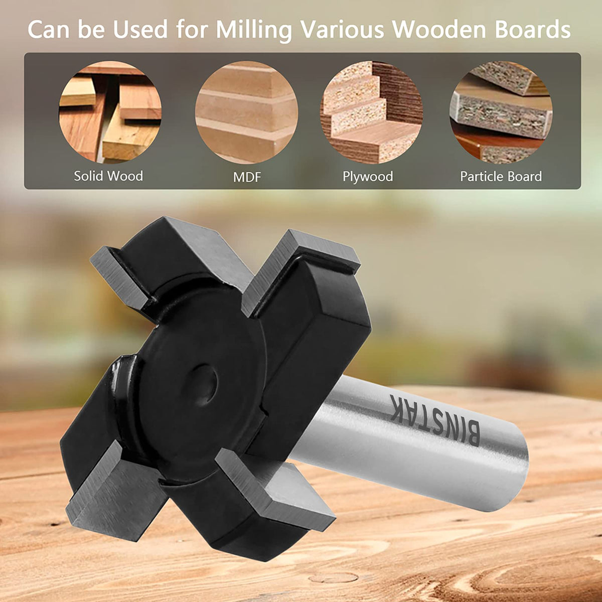 Binstak anti-kickback design highlights safer operation on hardwoods and composites