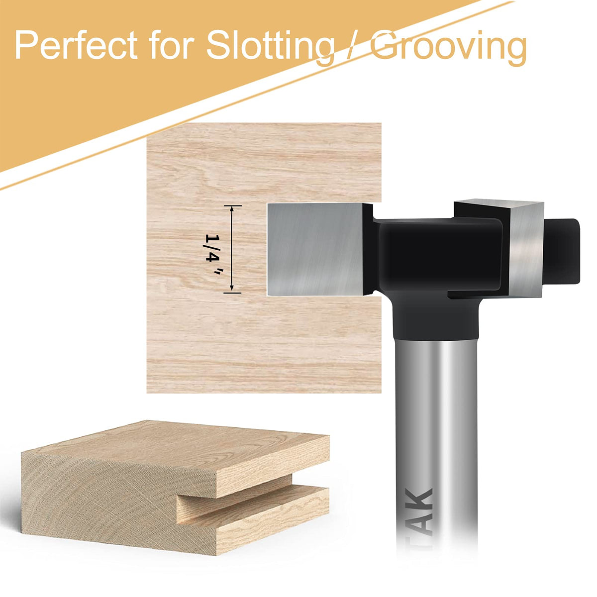 BINSTAK anti-kickback design router bit for safer, smoother operation on CNC