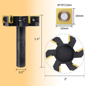 BINSTAK spoilboard surfacing bit, 2-inch diameter, for efficient flattening