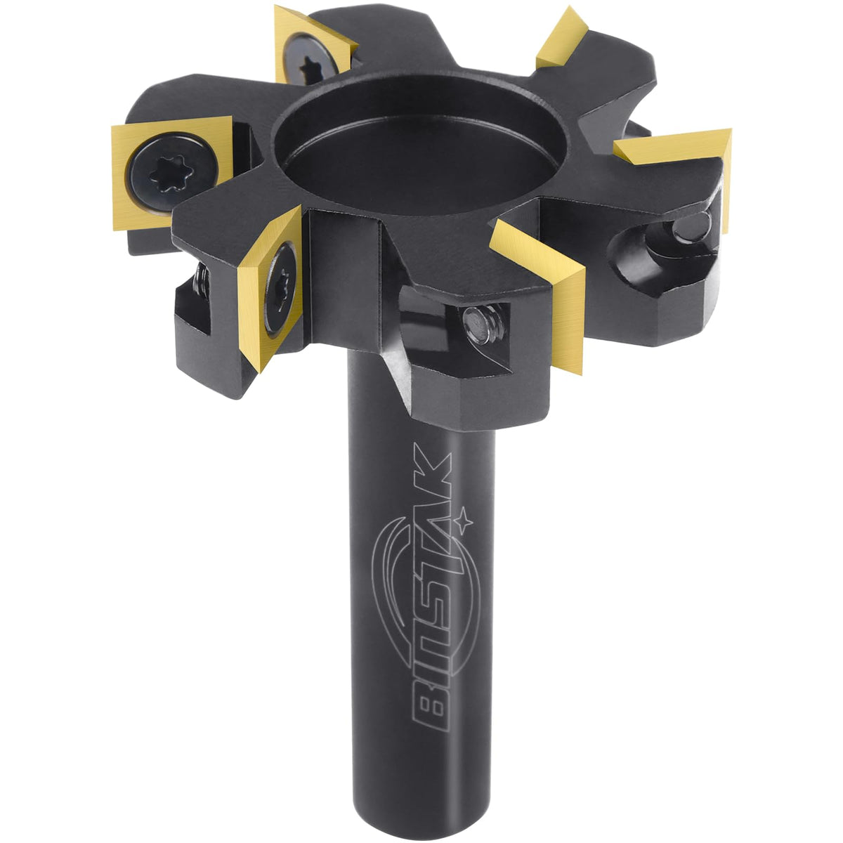 BINSTAK CNC spoilboard surfacing bit with 6 wings for smooth top surfaces