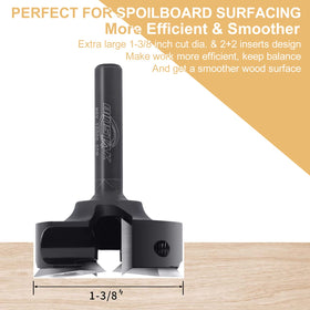 Binstak bit with replaceable carbide edges extending tool life.