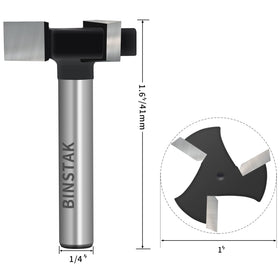 BINSTAK one-quarter shank for versatile mounting on CNC and handheld routers