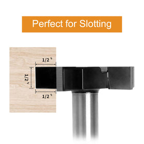 Binstak 1/2 inch shank detail highlighting sturdy construction and compatibility with routers