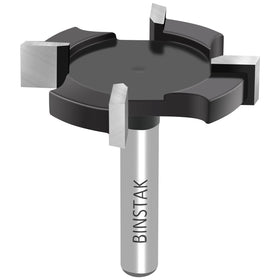 Binstak spoilboard bit with 1-1/2 inch diameter for precise surface flattening.
