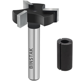 BINSTAK spoilboard surfacing bit with 1 inch cutting diameter for flat slab machining