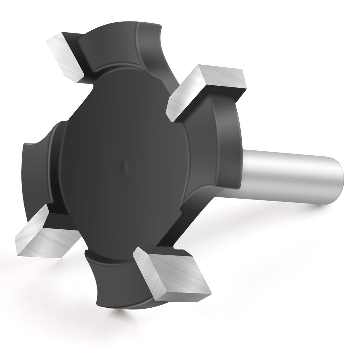 Binstak bit works with solid wood, MDF, laminate, plywood, and acrylic.