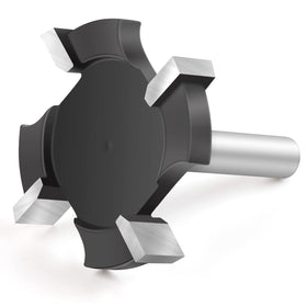 Binstak bit works with solid wood, MDF, laminate, plywood, and acrylic.