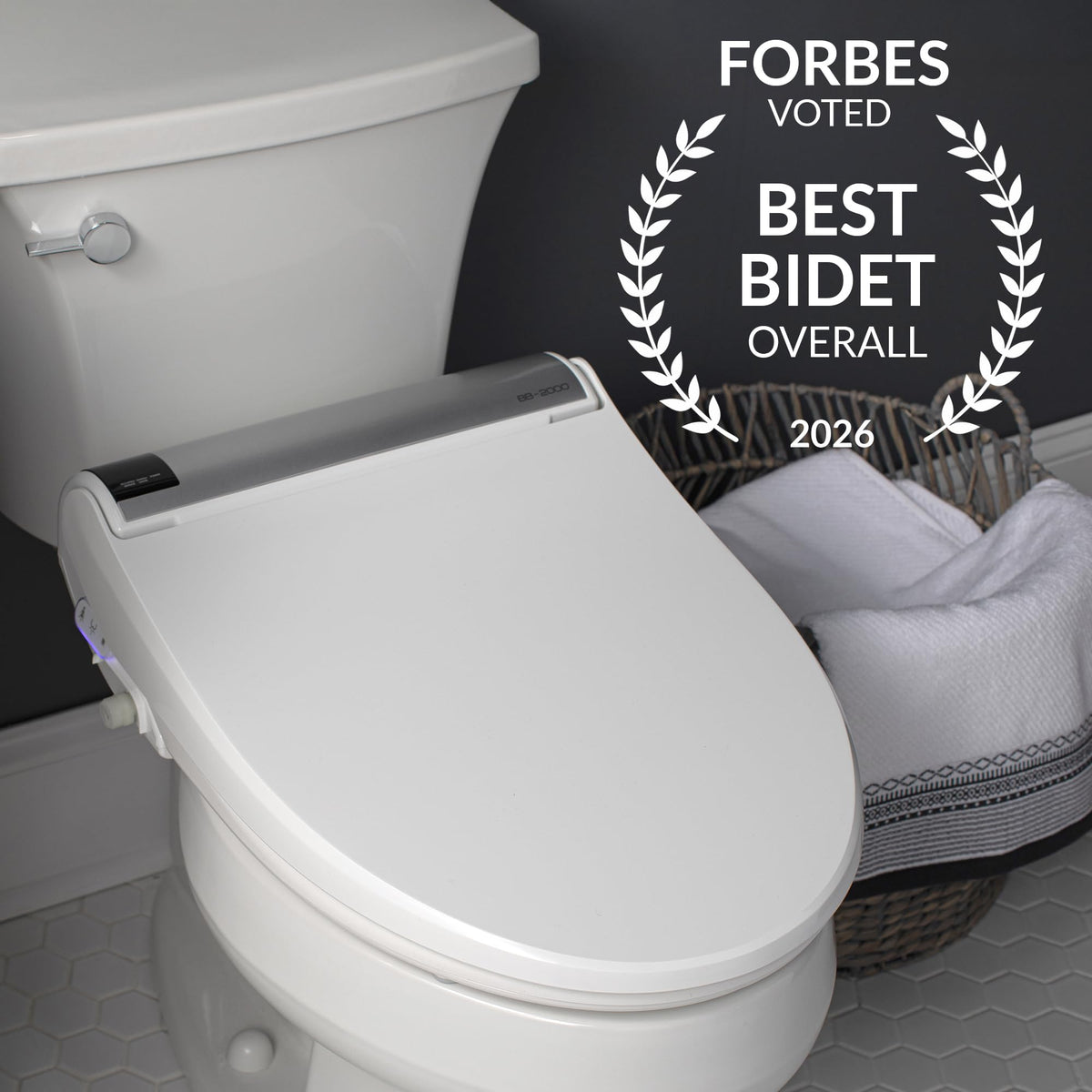 Bio Bidet BB2000 Bliss remote offers customizable wash settings for comfort.