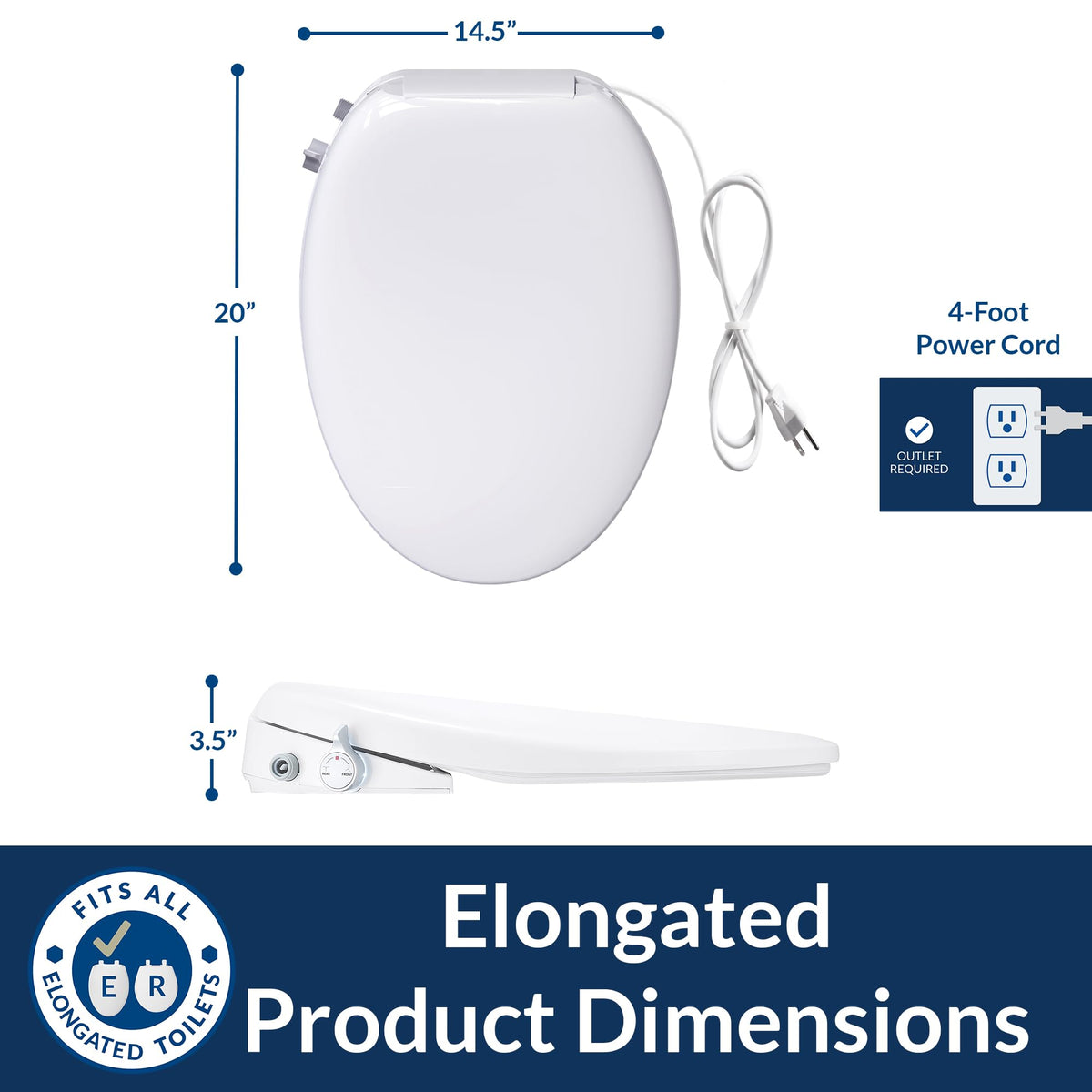 Bio Bidet BB550 night light guides nighttime bathroom visits