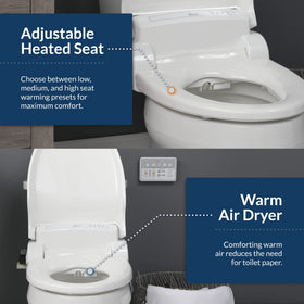 BB1000 built-in deodorizer helps maintain a fresh bathroom environment.