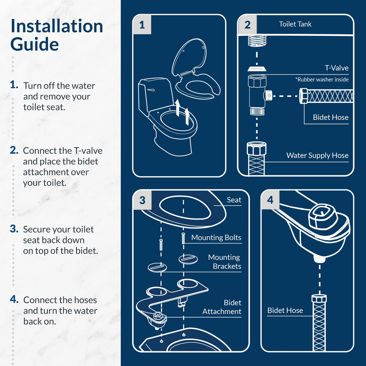  Bio Bidet SlimEdge brass valves close-up show durable fittings