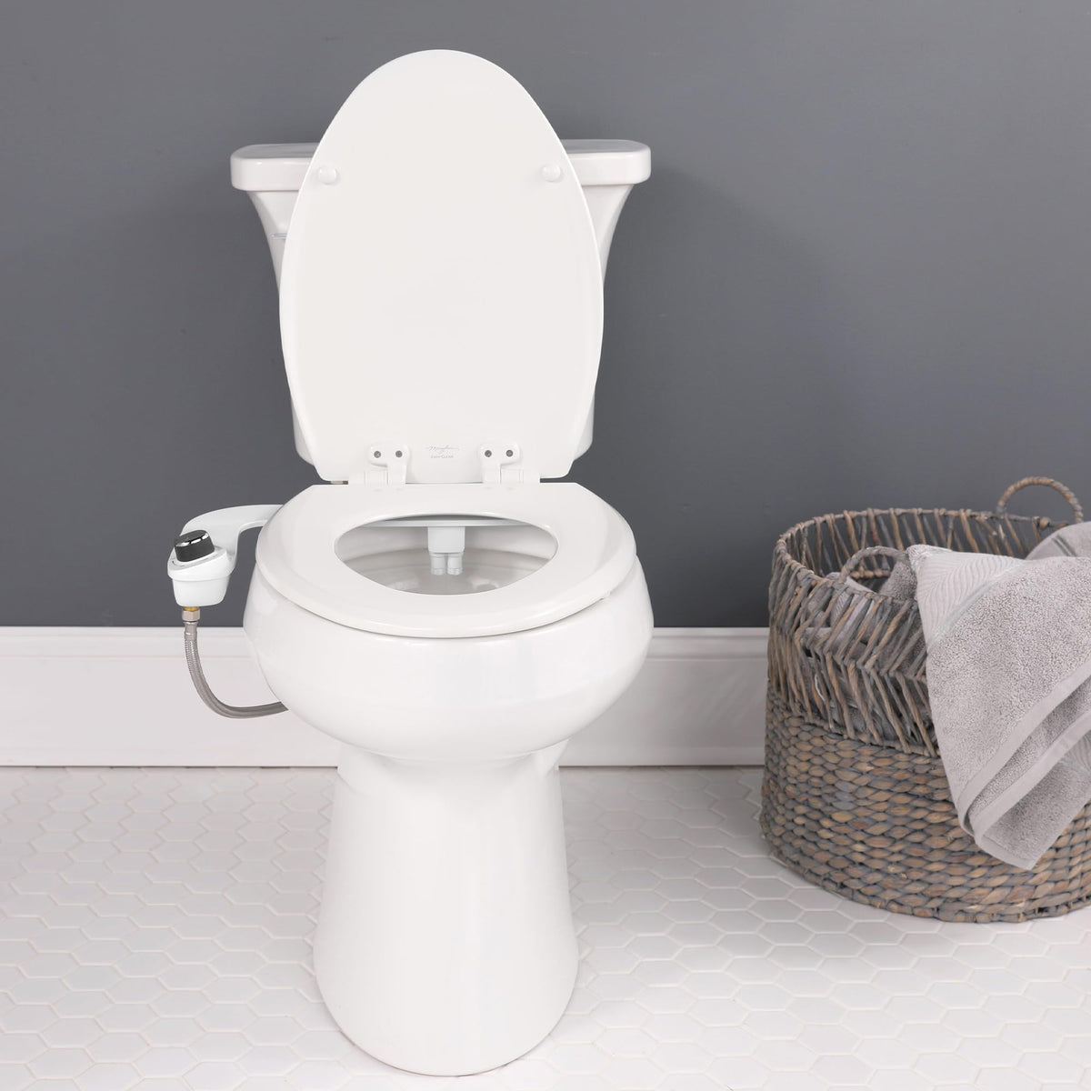  Bio Bidet SlimEdge water-pressure-control demonstrates customized front and rear cleaning