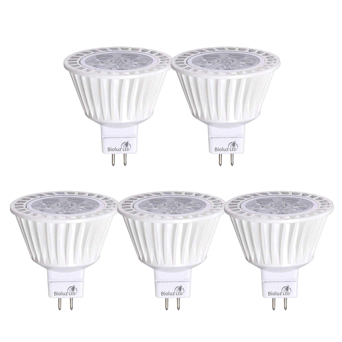 Bioluz LED MR16 7W angle view, compact energy-saving fixture for recessed lighting.