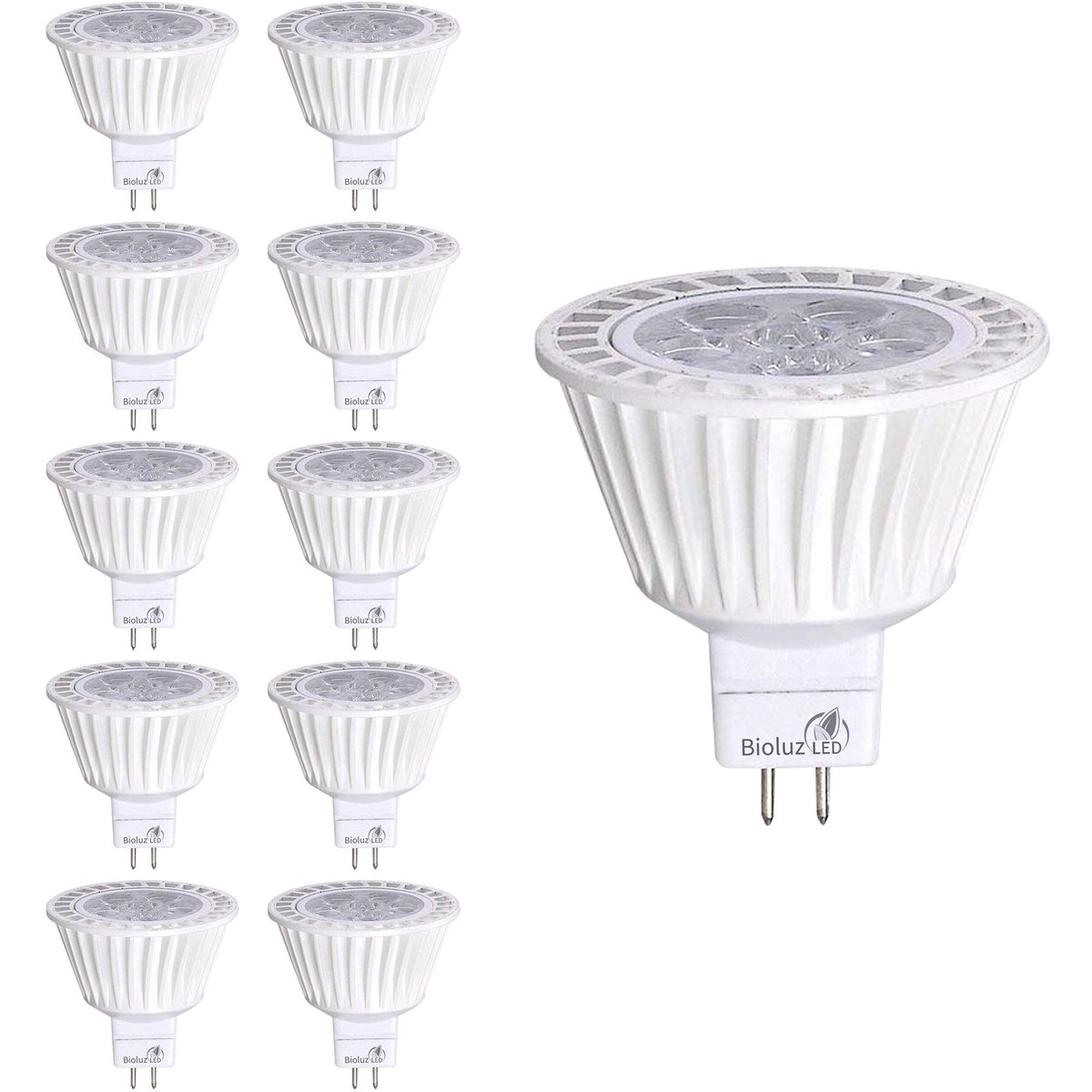 Bioluz LED MR16 bulb with dimmable 3000K light for versatile room lighting