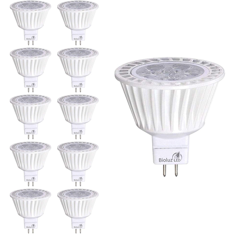 Bioluz LED MR16 bulb with dimmable 3000K light for versatile room lighting