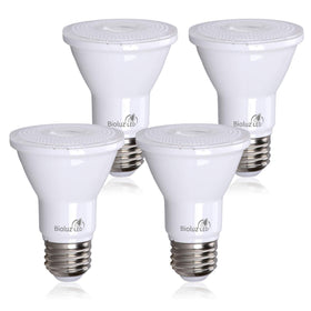 Bioluz LED PAR20 spotlight with 40-degree beam for targeted task lighting.