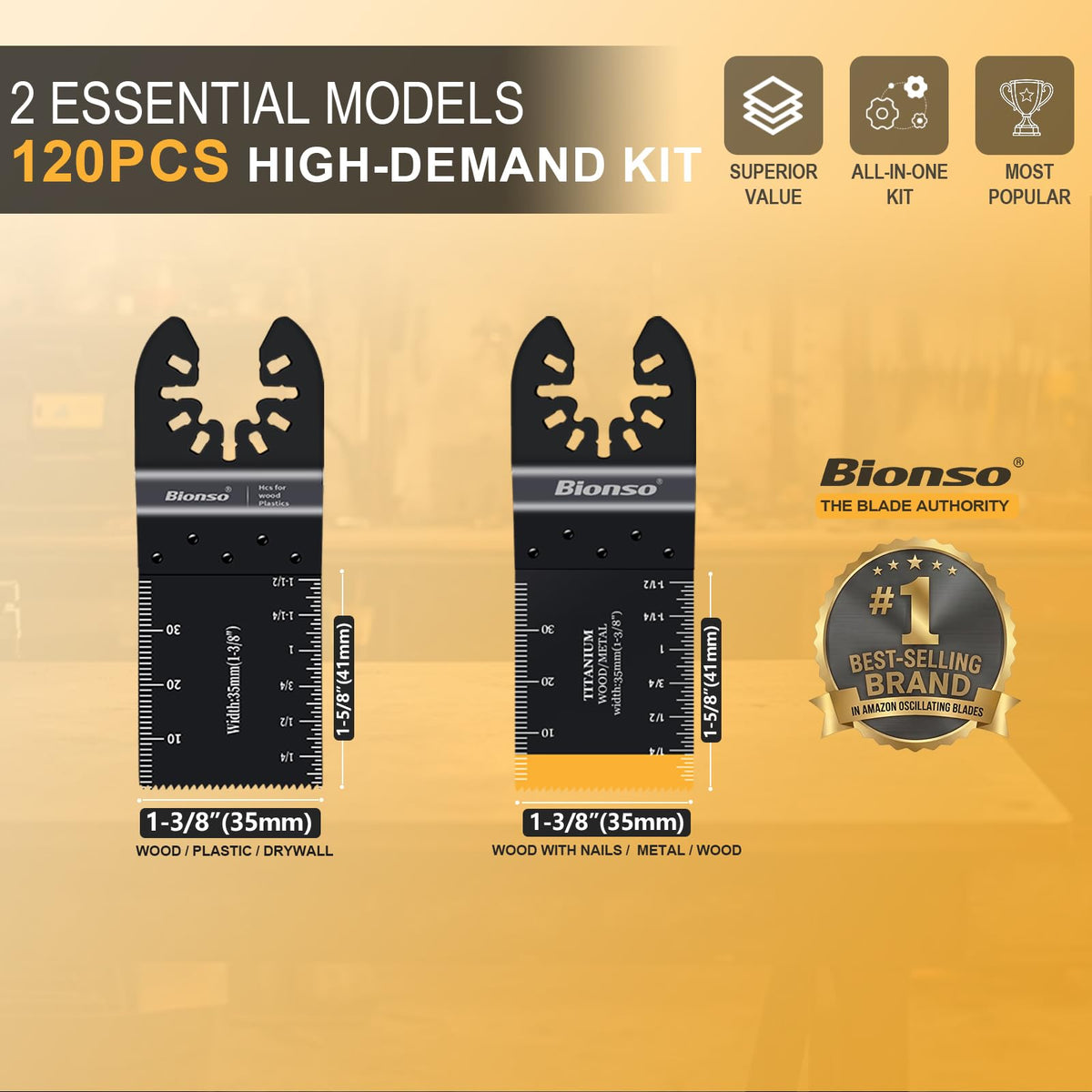 Bionso bimetallic-alloy blades combine strength and flexibility