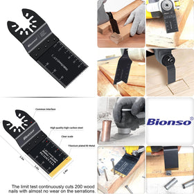 Bionso compatibility with Dewalt Ryobi Milwaukee Rockwell Fein Makita tools.