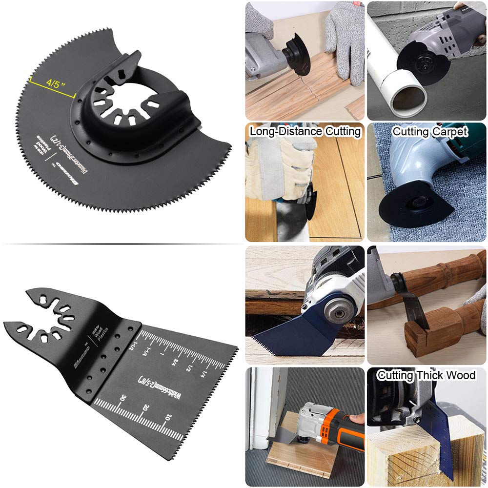Bionso blades fit popular brands like Dewalt, Worx, Milwaukee.