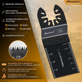 Bionso high-carbon steel blades offer durable performance for frequent cuts.