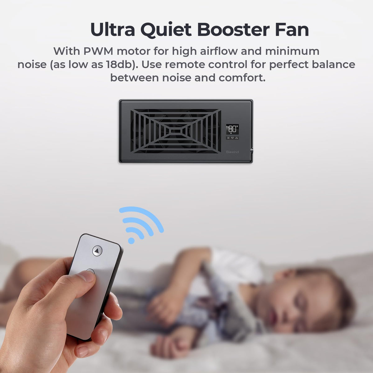 BIOWIND Quiet Booster Fan anodized aluminum frame detail