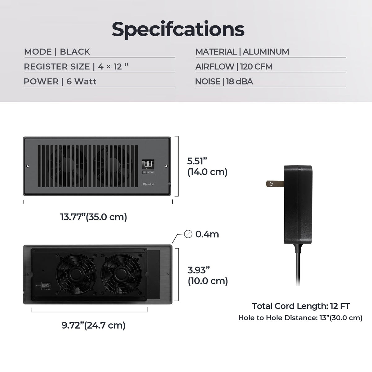 BIOWIND compact design blends with home decor and installs easily