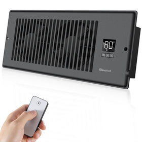 BIOWIND Quiet Register Booster Fan installed on wall mount improves overall airflow in a room