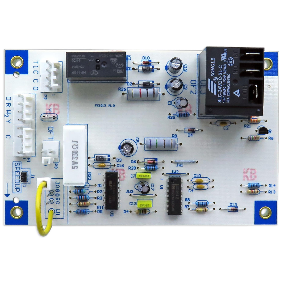 BIPIMIFI HK32EA001 defrost timer board close-up for Carrier Bryant systems.