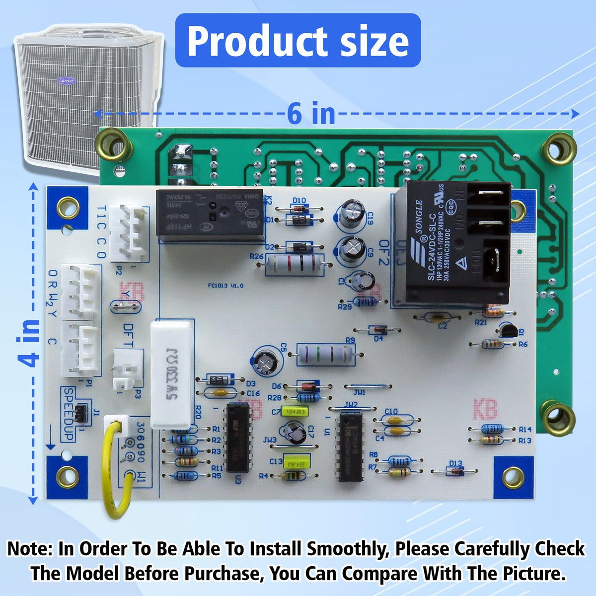 BIPIMIFI HK32EA007 defrost timer board installation visible in HVAC unit.