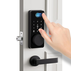 Biquole keyless entry lock front door digital keypad for quick access.