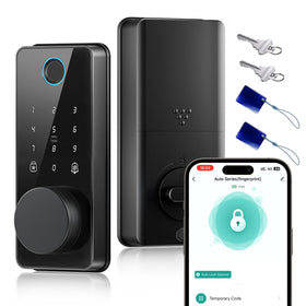 Biquole keyless entry lock front door fingerprint unlock in 0.5 seconds.