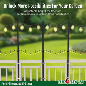 Birdream space-saving outdoor light poles maintain clear walkways while lighting the area.