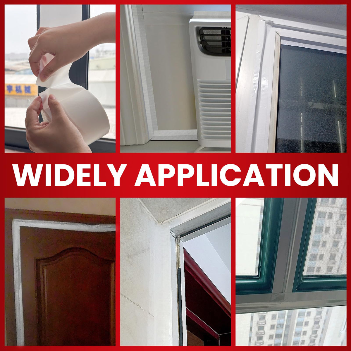 Birllaid tape being applied for kitchen caulk and versatile home use.