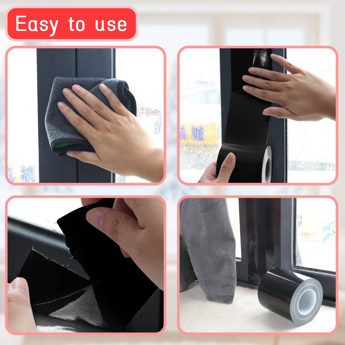 Birllaid window seal tape creates a durable barrier against drafts and noises