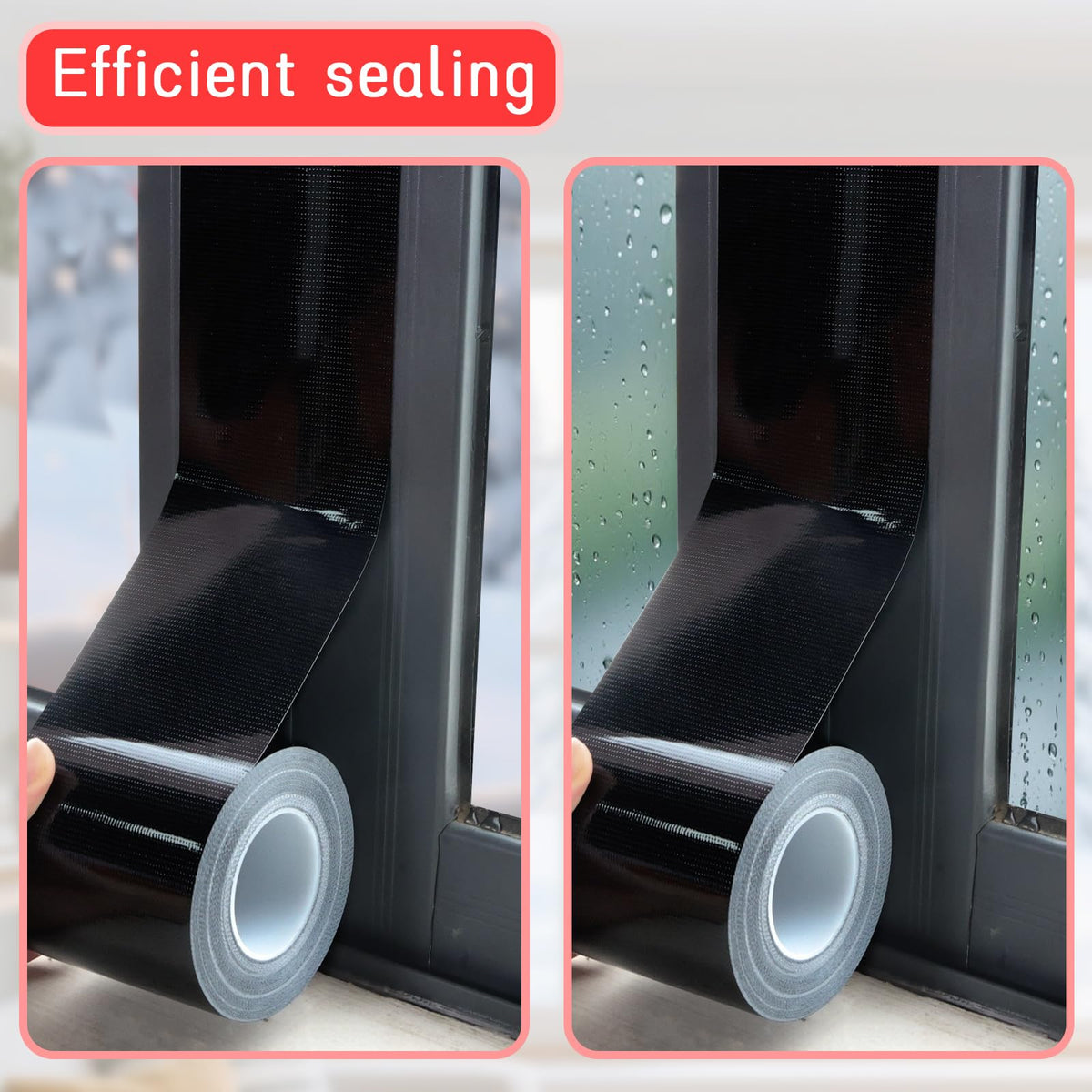 Birllaid tape helps seal gaps around window air conditioner for quieter rooms