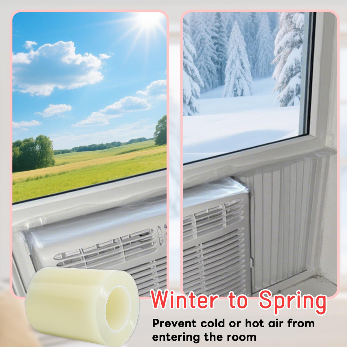 Birllaid window sealing tape for multiple uses including packaging and more.