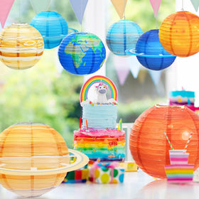 Bisanzoya Uranus lantern adds a cool teal hue for science fair setups
