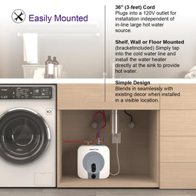 BISELONG compact-design unit fits under sink or RV kitchen.