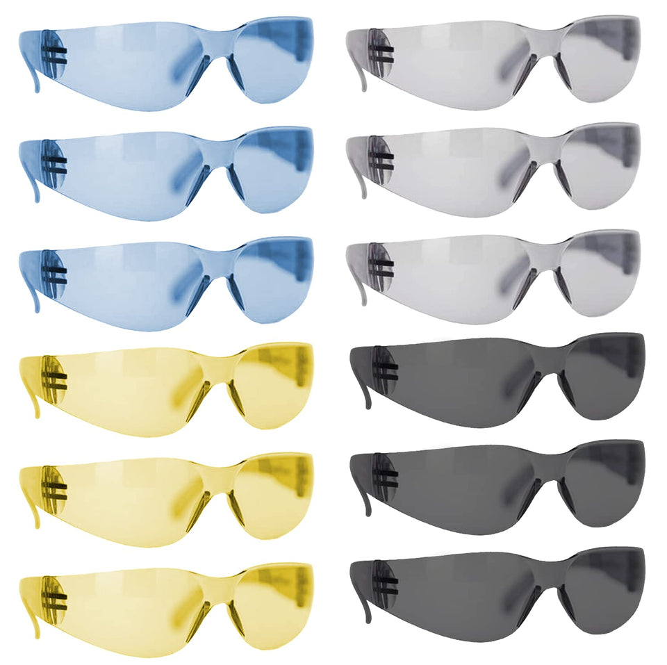 BISON LIFE safety glasses with blue lens for everyday eye protection