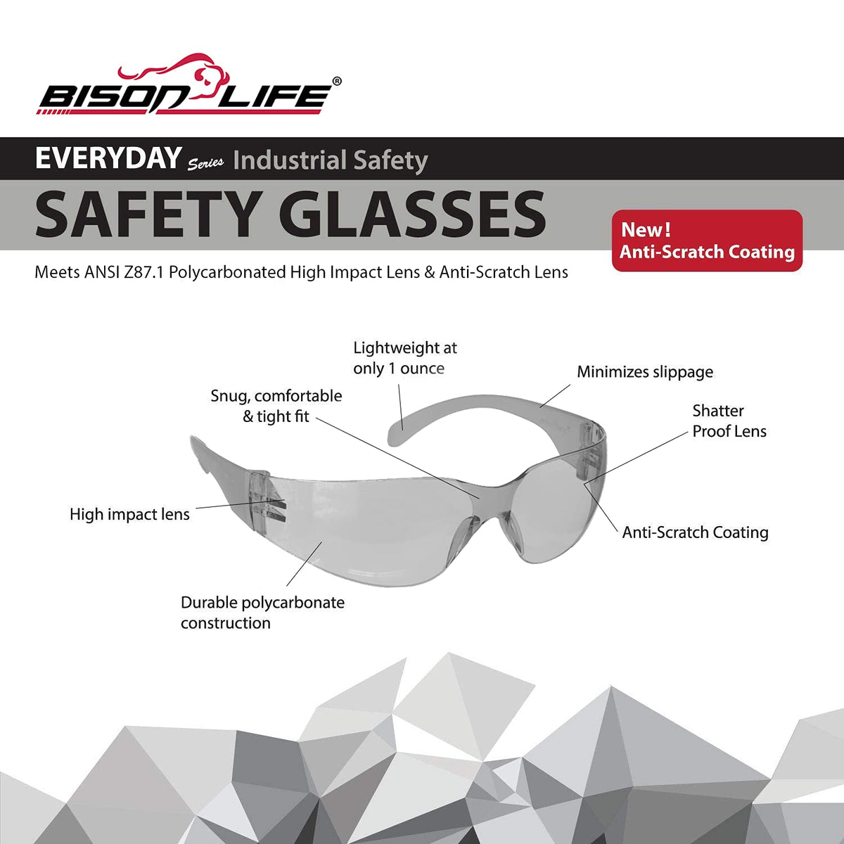 Color-lens and temple variety pack from BISON LIFE for versatile tasks.