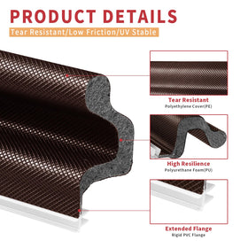 Bisothai door seal installed in groove reduces drafts and dust