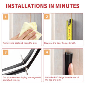 BISOTHAI tight seal with firm grip in door channel during installation