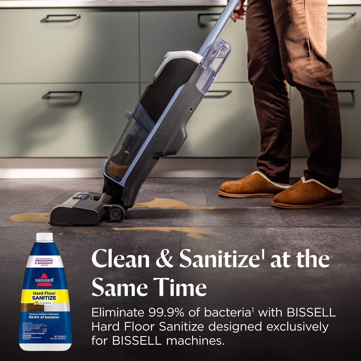Bissell CrossWave Edge cordless FreshStart filter captures fine dust.