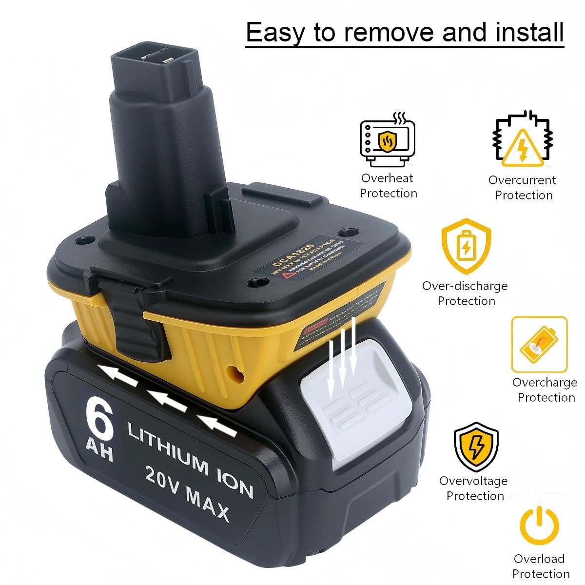 Biswaye DCA1820 compatibility with popular DCB200 and DCB206 batteries