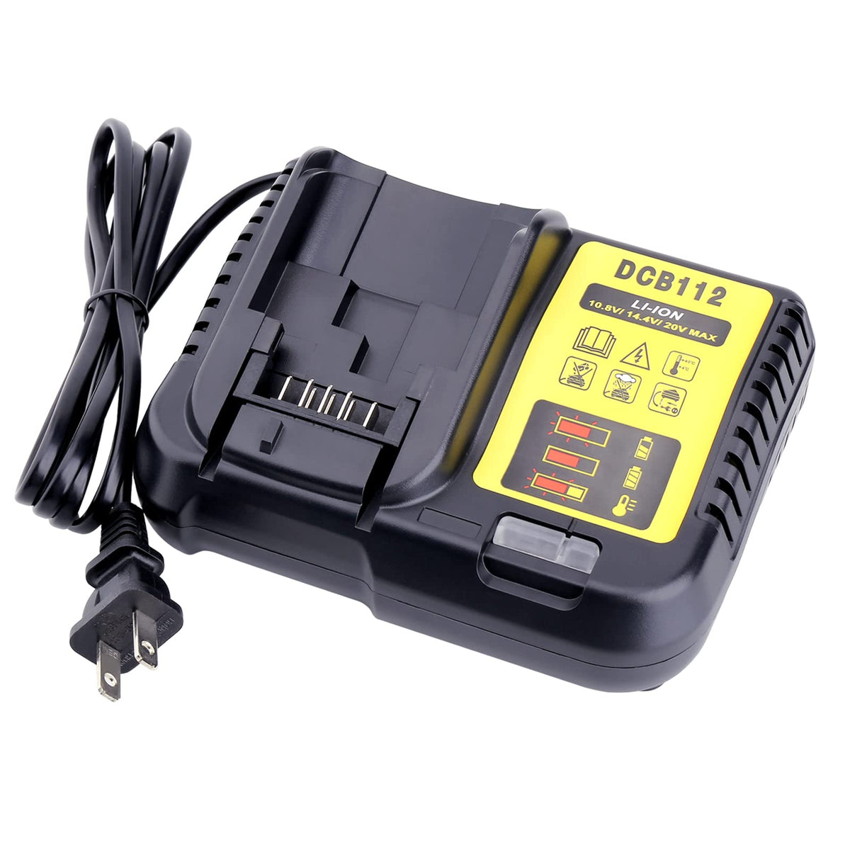 Biswaye DCB112 charger front view with fast 2A charging capability