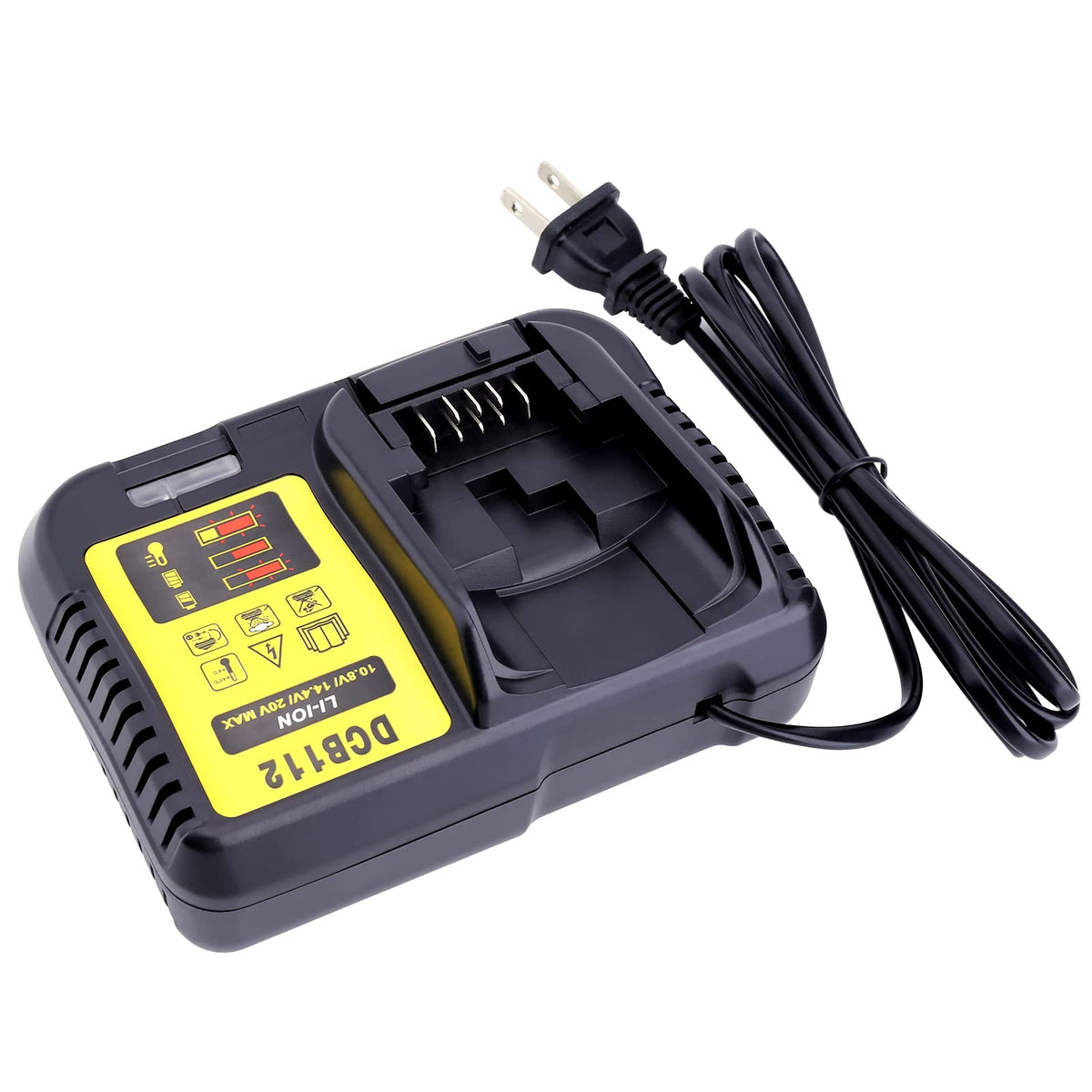 Biswaye DCB112 charger LEDs display status