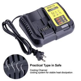 Biswaye DCB112 charger with battery ready to charge