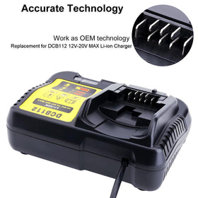 Biswaye DCB115 charger front view highlighting compatibility
