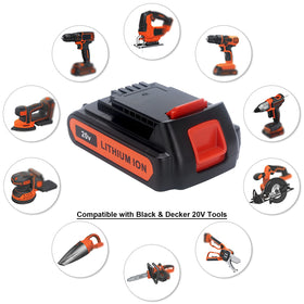 Biswaye LBXR20 battery side view highlights slim profile for storage.
