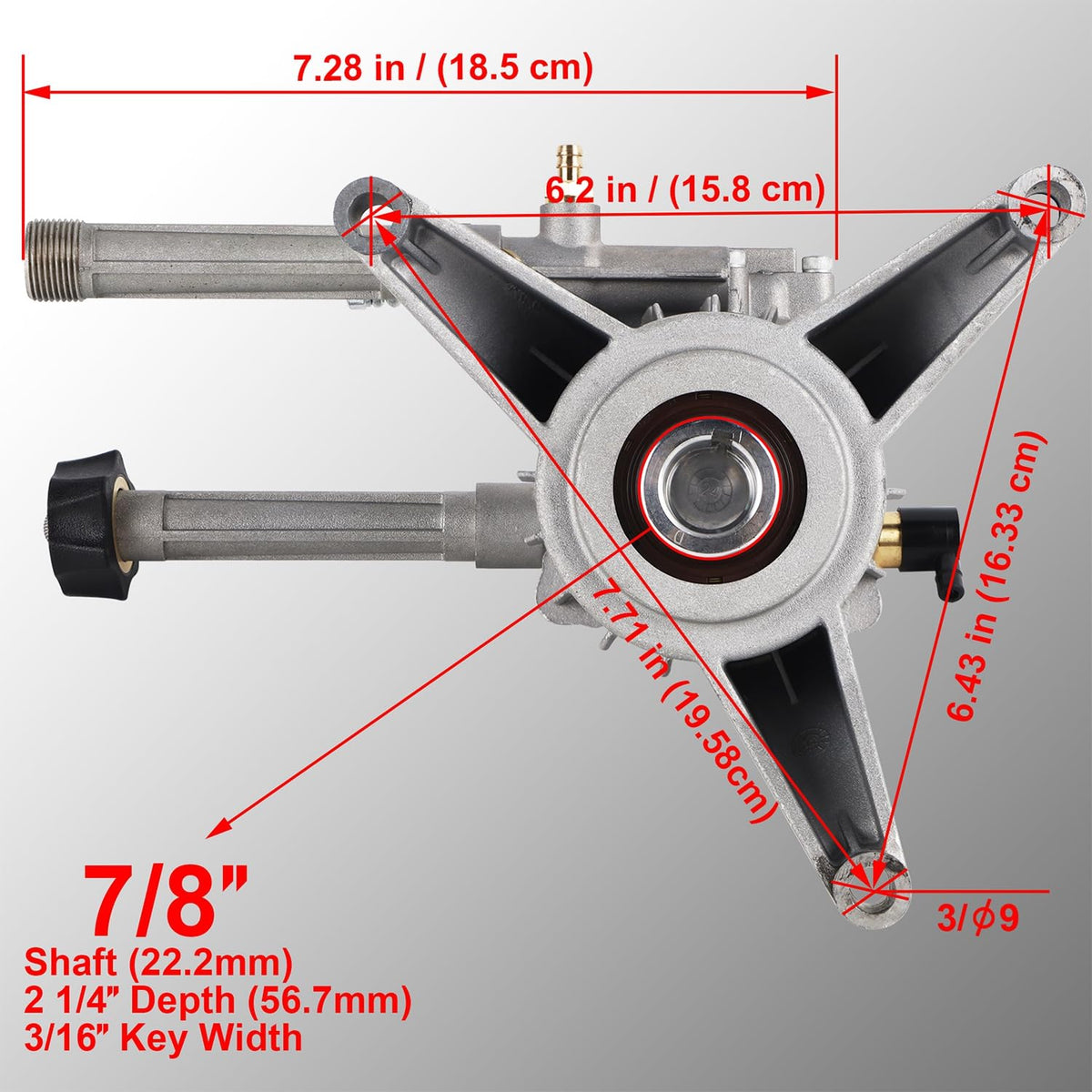 Biswing 3400 PSI pump with aluminum body for durable cleaning power
